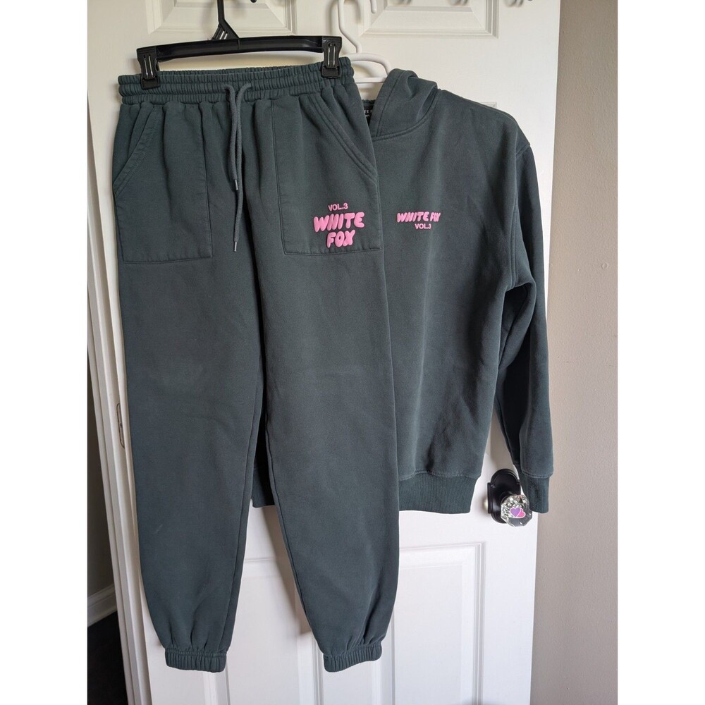 White Fox Vol 3 Size Xs/S Sweat Set Joggers & Sweatshirt Offline Fleece Pine